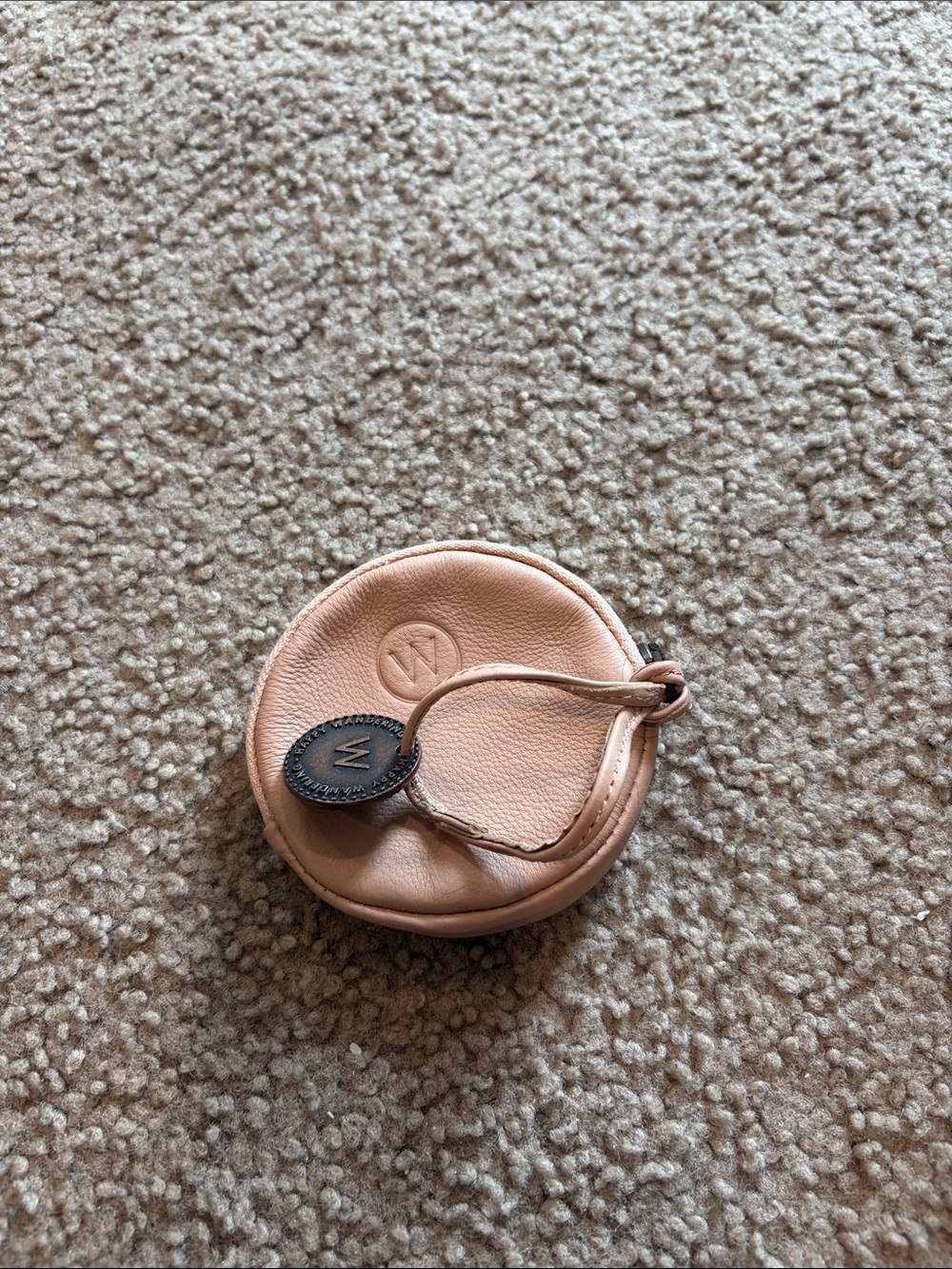 B71 Blush Pink Leather Wanderer Oslo Coin Pouch